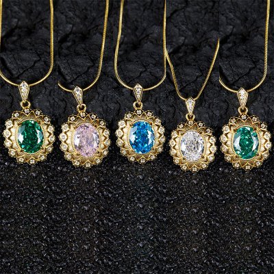 S925 Sterling Silver Necklace For Women Featuring An Antique-style Gold Plating